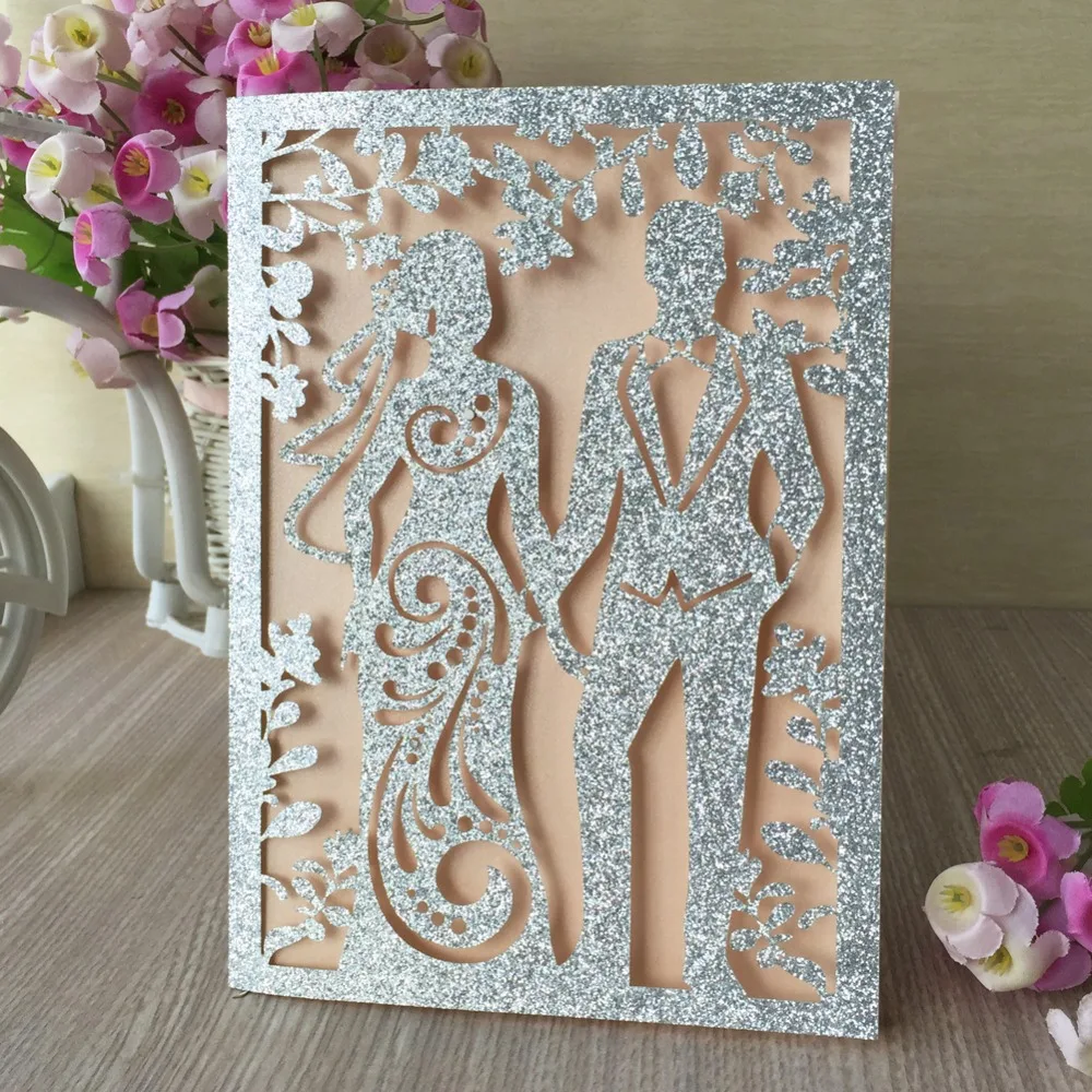 40pcs glitter paper Laser Cut Bride&Bridegroom Wedding Invitations Card Gift Card Anniversary Celebration
40pcs glitter paper Laser Cut Bride&Bridegroom Wedding Invitations Card Gift Card Anniversary Celebration