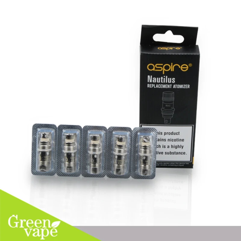 5 шт./лот оригинал aspire nautilus bvc coil наутилус нижней вертикальной катушки катушка 1.8
