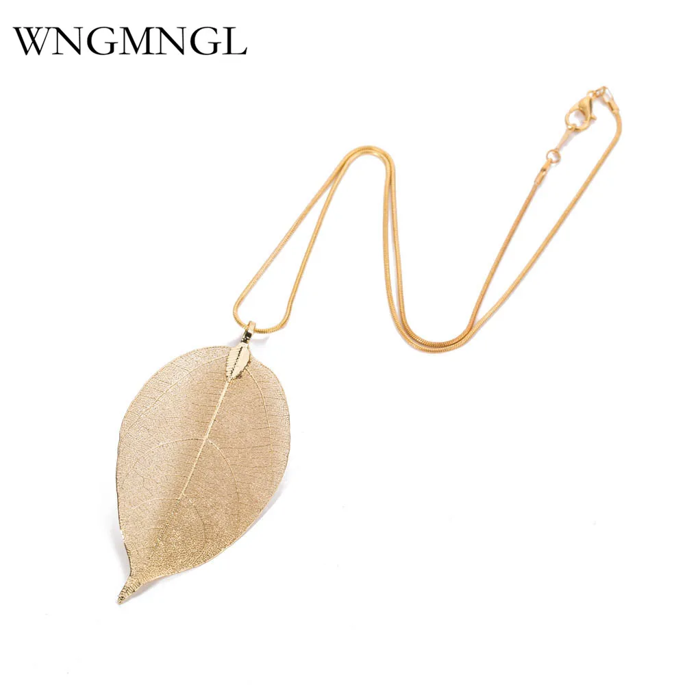 WNGMNGL Fashion Gold Color Long Chain Choker Necklace Classic Special Leaves Leaf Sweater Pendant Necklace For Women Jewelry
WNGMNGL Fashion Gold Color Long Chain Choker Necklace Classic Special Leaves Leaf Sweater Pendant Necklace For Women Jewelry