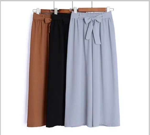 2022 Spring Summer New High Waist Pleated Chiffon Wide Leg Pants ElasticCasual Loose Pants Thin Ankle-length Trousers Women
2022 Spring Summer New High Waist Pleated Chiffon Wide Leg Pants ElasticCasual Loose Pants Thin Ankle-length Trousers Women