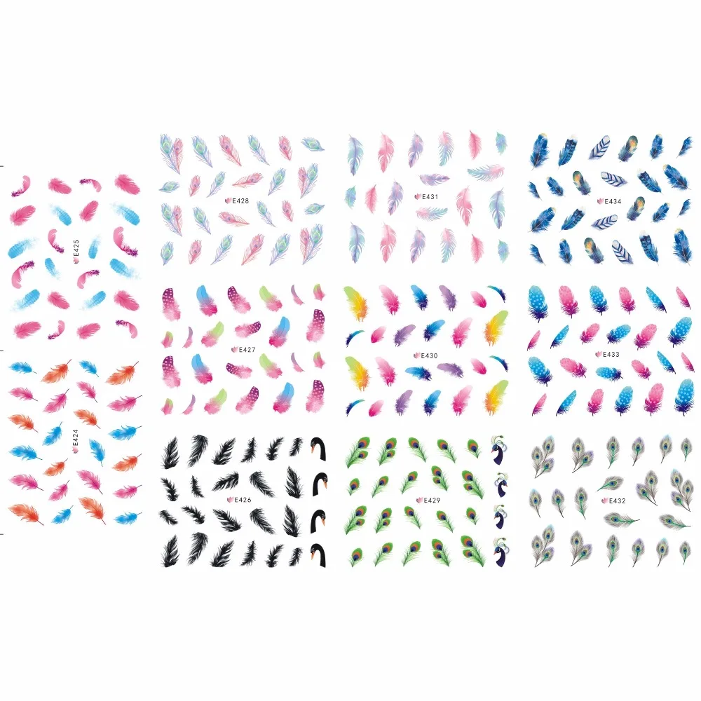 11 PCS / LOT SIMULATION SELF-ADHESIVE 3D NAIL TATTOOS STICKER BIRD FEATHER TEAL SWAN PEACOCK GOOSE E424-434
11 PCS / LOT SIMULATION SELF-ADHESIVE 3D NAIL TATTOOS STICKER BIRD FEATHER TEAL SWAN PEACOCK GOOSE E424-434