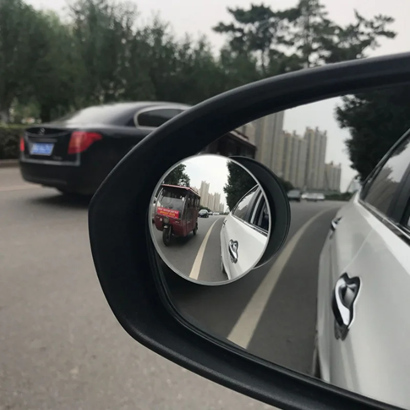2 шт. автомобильное 360 градусов широкоугольное маленькое круглое зеркало заднего