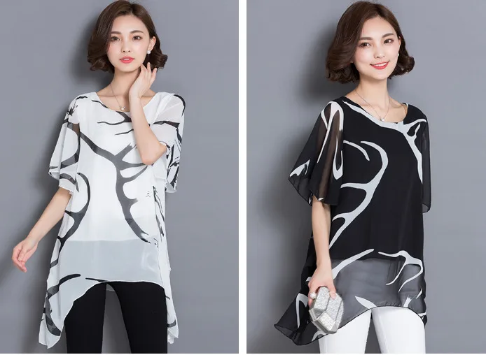 New Fashion Blusa Blouse Women Shirt Summer Chiffon Shirt Plump Sister Loose Sleeve Women Tops
New Fashion Blusa Blouse Women Shirt Summer Chiffon Shirt Plump Sister Loose Sleeve Women Tops