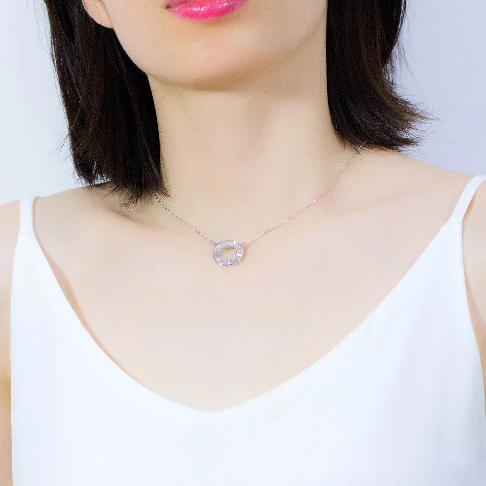 Fashion trend personality design necklace women Simple circle temperament pendant Holiday gift 3-KX709 | Украшения и аксессуары