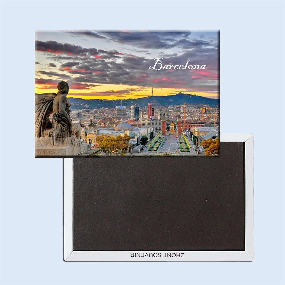 Barcelona Cityscape Fridge Magnets 21651