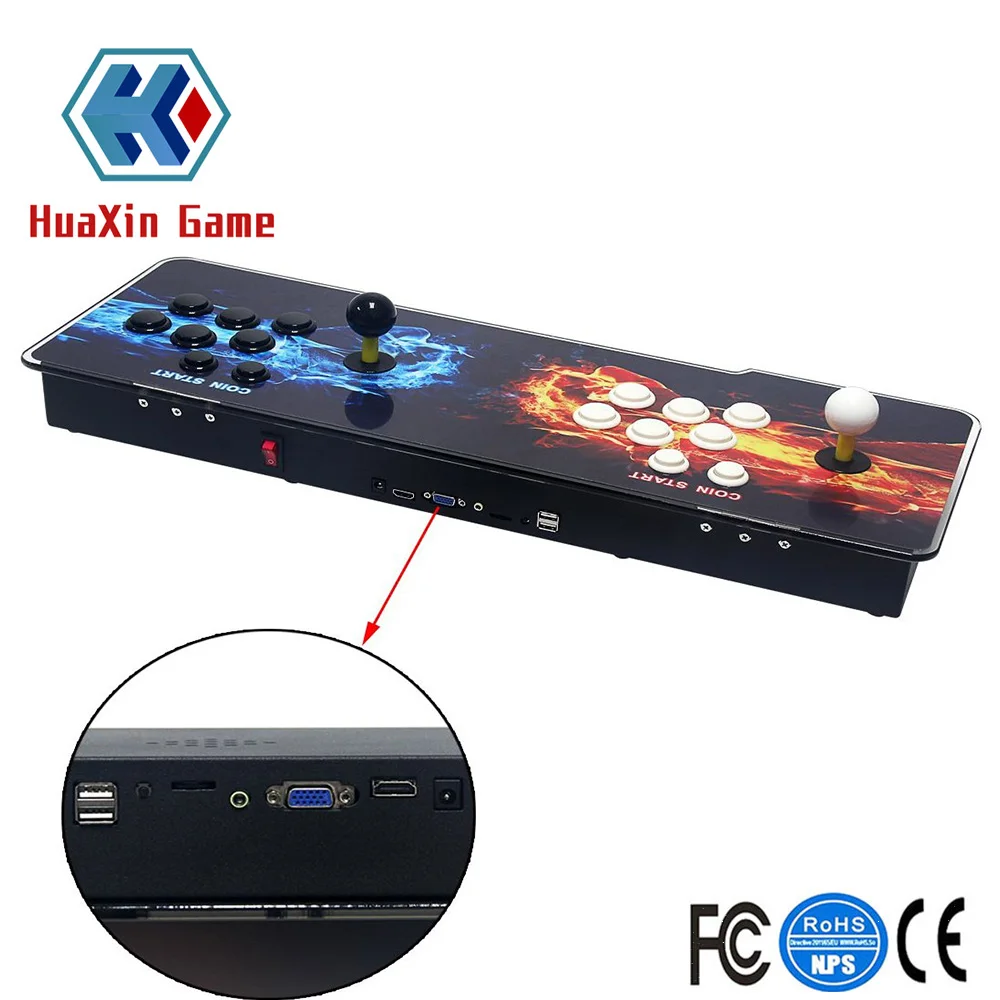 Игровая приставка 4S двойная аркадная 815 игр 1280x720 Full HD 2 игрока с выходом HDMI и VGA |