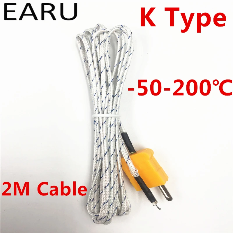 1Pc Thermocouple K Type with Mini Connector and 2m Lead Wire Cable Bargain Temperature Sensor -50-200 C Fiberglass Braiding
1Pc Thermocouple K Type with Mini Connector and 2m Lead Wire Cable Bargain Temperature Sensor -50-200 C Fiberglass Braiding