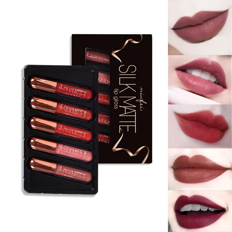 Minfei 5Pcs/Set Liquid Lipstick Lip Gloss Velvet Makeup Matte Lipstick Lip Kit Long Lasting Lip Gloss Sexy Lip Plumper Tint 2019
Minfei 5Pcs/Set Liquid Lipstick Lip Gloss Velvet Makeup Matte Lipstick Lip Kit Long Lasting Lip Gloss Sexy Lip Plumper Tint 2019