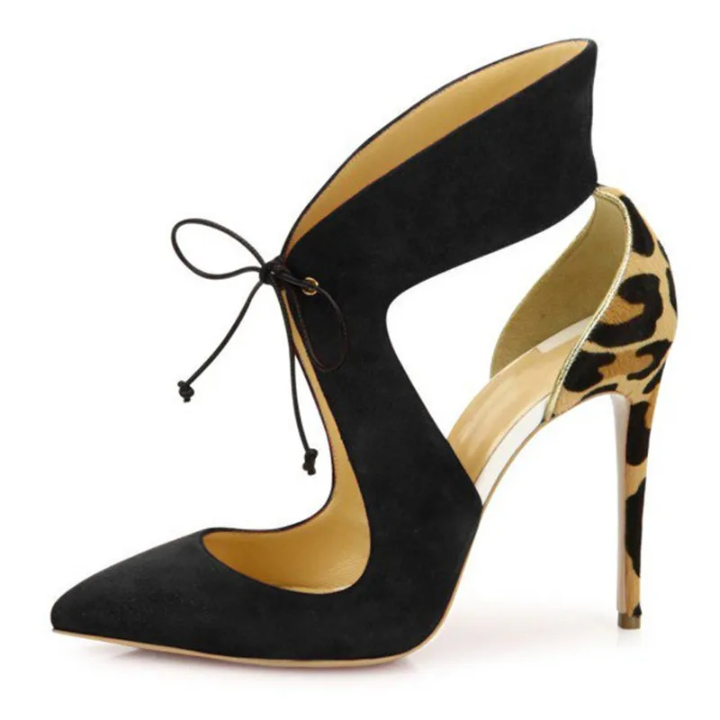 New Women Leopard Prints Patchwork Pumps Sexy Ladies Lace Up Pointed Toe High Heels Stilettos Pumps Cutout Gladiator Shoes Women
New Women Leopard Prints Patchwork Pumps Sexy Ladies Lace Up Pointed Toe High Heels Stilettos Pumps Cutout Gladiator Shoes Women