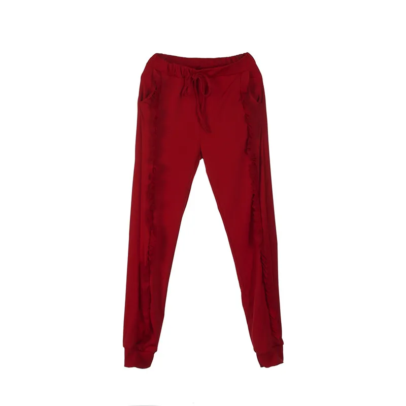 Autumn Spring Tracksuit Long lantern Sleeve ruffles Sweatshirts Suit Women Solid tops long pants Casual clothings 2 Piece Set
Autumn Spring Tracksuit Long lantern Sleeve ruffles Sweatshirts Suit Women Solid tops long pants Casual clothings 2 Piece Set