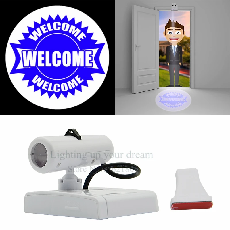Welcome Projection Door light Cartoon Logo Advertising lamps spotlight with Replaceable Films Support Custom Bedroom Night light
Welcome Projection Door light Cartoon Logo Advertising lamps spotlight with Replaceable Films Support Custom Bedroom Night light