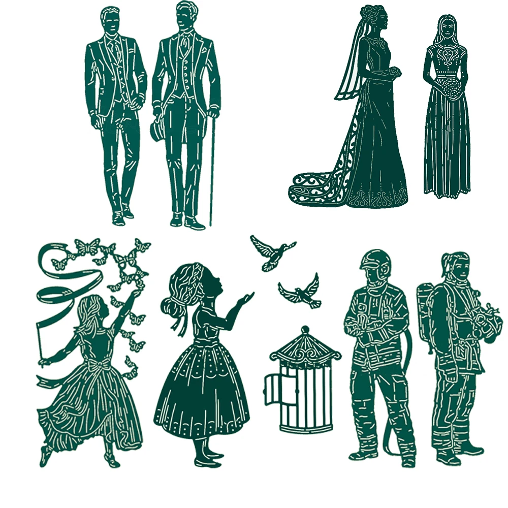 Social Bride Characters Mixed cutting dies DIY Scrapbooking Photo Album Embossing For Gift Card Making supplies Handcraft
Social Bride Characters Mixed cutting dies DIY Scrapbooking Photo Album Embossing For Gift Card Making supplies Handcraft