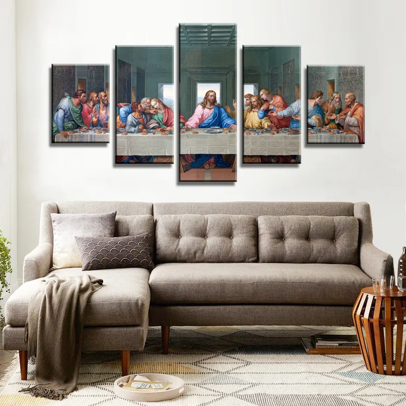 The Beast Figure Canvas Painting Wall Art Last Supper Hd Prints Wall Art Singer 5 Pieces Home Decor Picture Panels Poster
The Beast Figure Canvas Painting Wall Art Last Supper Hd Prints Wall Art Singer 5 Pieces Home Decor Picture Panels Poster