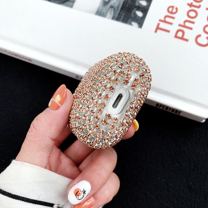 Luxury Rhinestone diamonds hard Shell for Apple Airpods case protective cover Wireless Bluetooth Earphone Case Charging box bags 
Luxury Rhinestone diamonds hard Shell for Apple Airpods case protective cover Wireless Bluetooth Earphone Case Charging box bags