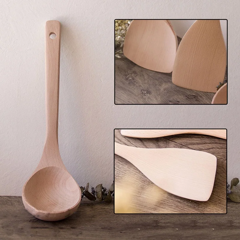 1 шт. деревянная лопатка для кухни|Другие кухонные специальные инструменты| |