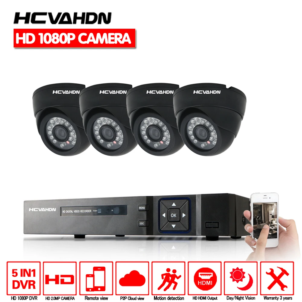 HD Dome 4CH CCTV System 1080P DVR 4PCS 2.0mp 3000TVL IR-cut indoor Video Surveillance Security Camera System 4 Channel DVR Kit
HD Dome 4CH CCTV System 1080P DVR 4PCS 2.0mp 3000TVL IR-cut indoor Video Surveillance Security Camera System 4 Channel DVR Kit