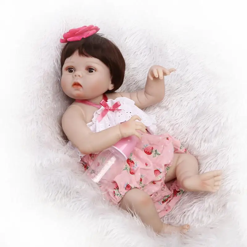 57cm Realistic Full Silicone Baby Girl with Glued Wig Hair Kids Gift Silicone Reborn Baby Dolls Baby Girl Birthday Gift
57cm Realistic Full Silicone Baby Girl with Glued Wig Hair Kids Gift Silicone Reborn Baby Dolls Baby Girl Birthday Gift