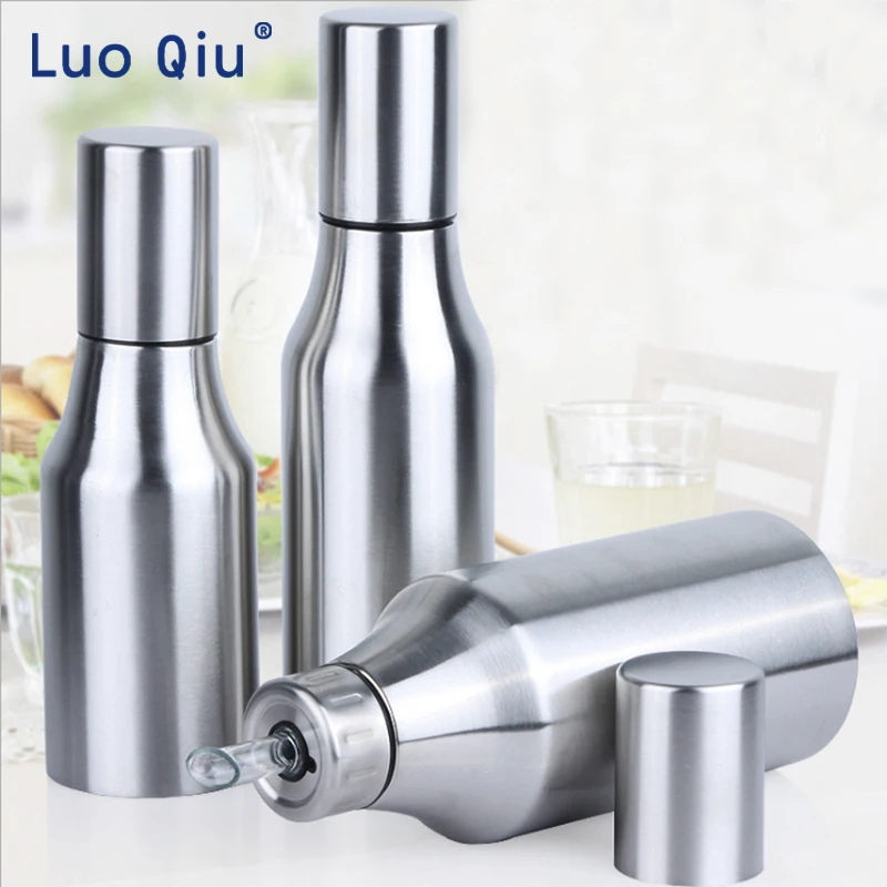 

500ml 750ml 1000ml Stainless Steel Dust-proof Edible Oil Pot Sauce Vinegar Leak-proof Oil Bottle Kitchen Accessories