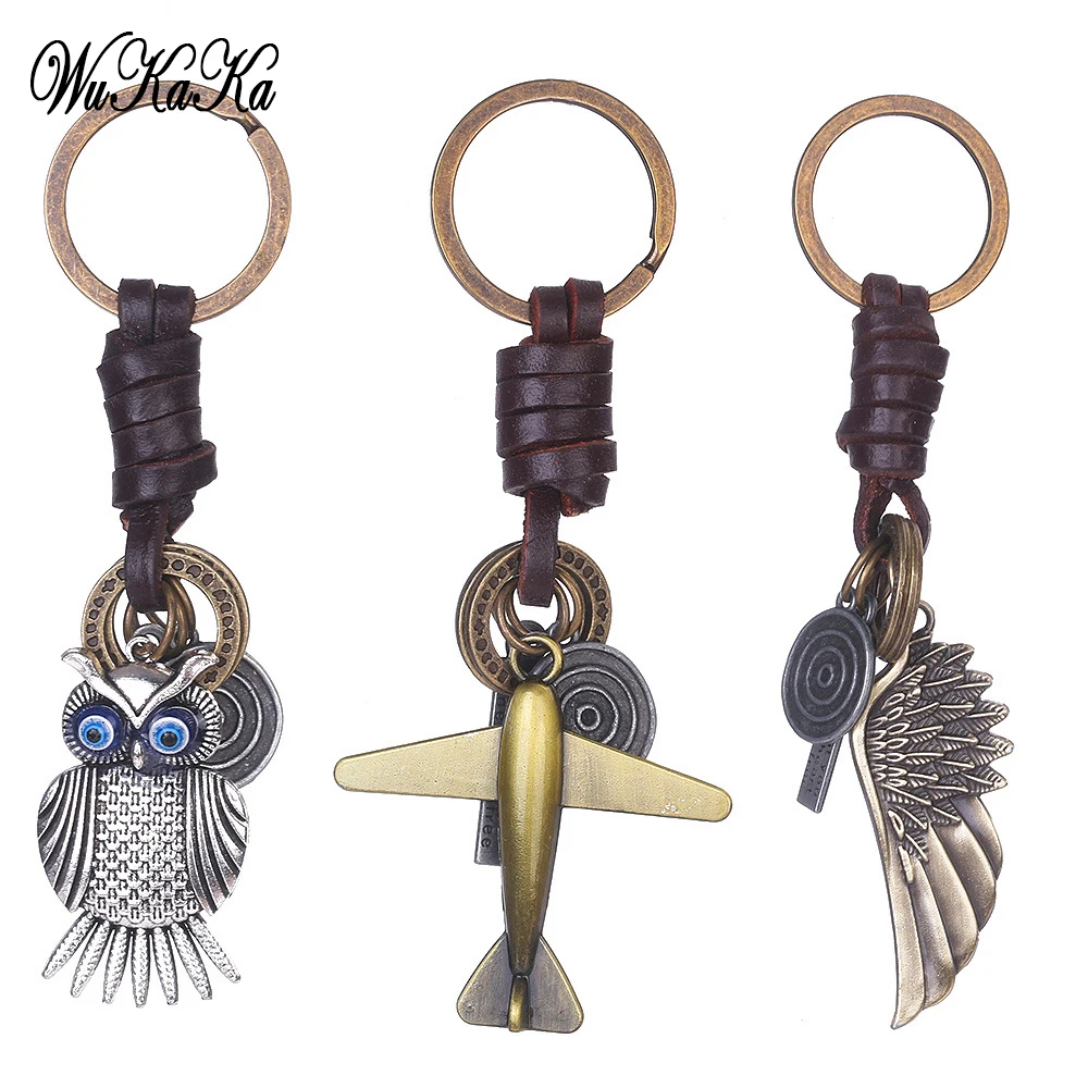 High Grade Wing Feather Owl airplane aircraft Leather keychain Men Car Keyring Bag Pendent Key rings Jewelry
High Grade Wing Feather Owl airplane aircraft Leather keychain Men Car Keyring Bag Pendent Key rings Jewelry