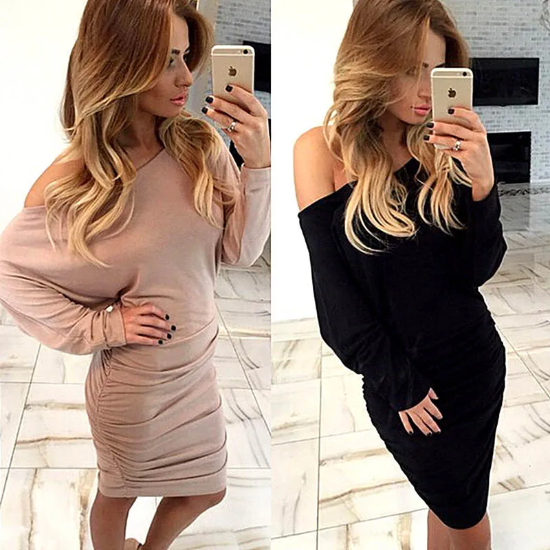 fashion autumn new women dress batwing sleeve casual sexy dresses off shoulder solid fold package hip European slim dress,LB2452
fashion autumn new women dress batwing sleeve casual sexy dresses off shoulder solid fold package hip European slim dress,LB2452