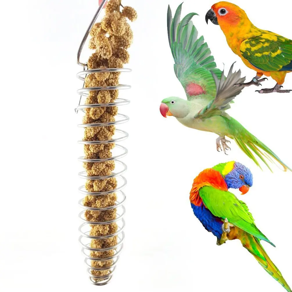 Pet Products Bird Supplies Toy Stainless Steel Parrot Bird Food Basket Can Put Millet Ears Fruits Vegetables Foraging Parrot Toy
Pet Products Bird Supplies Toy Stainless Steel Parrot Bird Food Basket Can Put Millet Ears Fruits Vegetables Foraging Parrot Toy