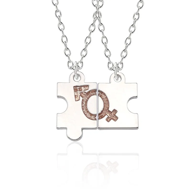 2 Pcs Couple Necklace Irregular Geometry Enamel Gender Symbol Necklaces Pendants Women Men Jewelry Gifts For Lovers Colar
2 Pcs Couple Necklace Irregular Geometry Enamel Gender Symbol Necklaces Pendants Women Men Jewelry Gifts For Lovers Colar