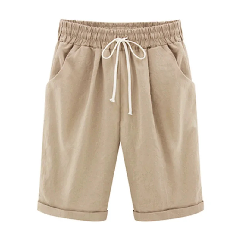 Summer Woman Cotton linen Shorts Plus size Lady Casual Short Trousers Solid Color Khaki black red blue M-5XL 6XL
Summer Woman Cotton linen Shorts Plus size Lady Casual Short Trousers Solid Color Khaki black red blue M-5XL 6XL