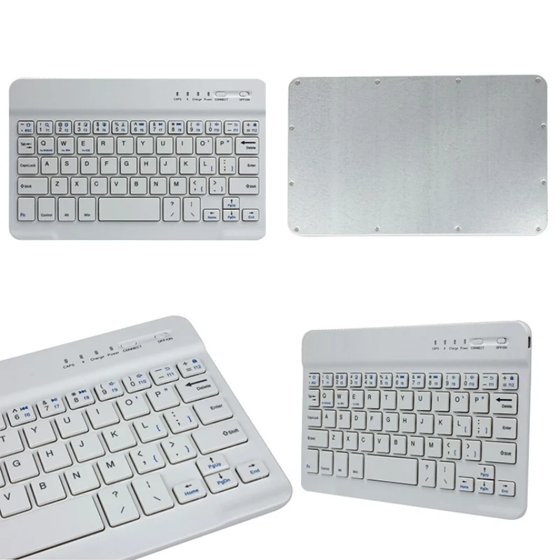 Portable Ultra Slim Aluminum Wireless Bluetooth Keyboard For IOS Android Windows PC working time 40 hours 59 keys Nice | Компьютеры и