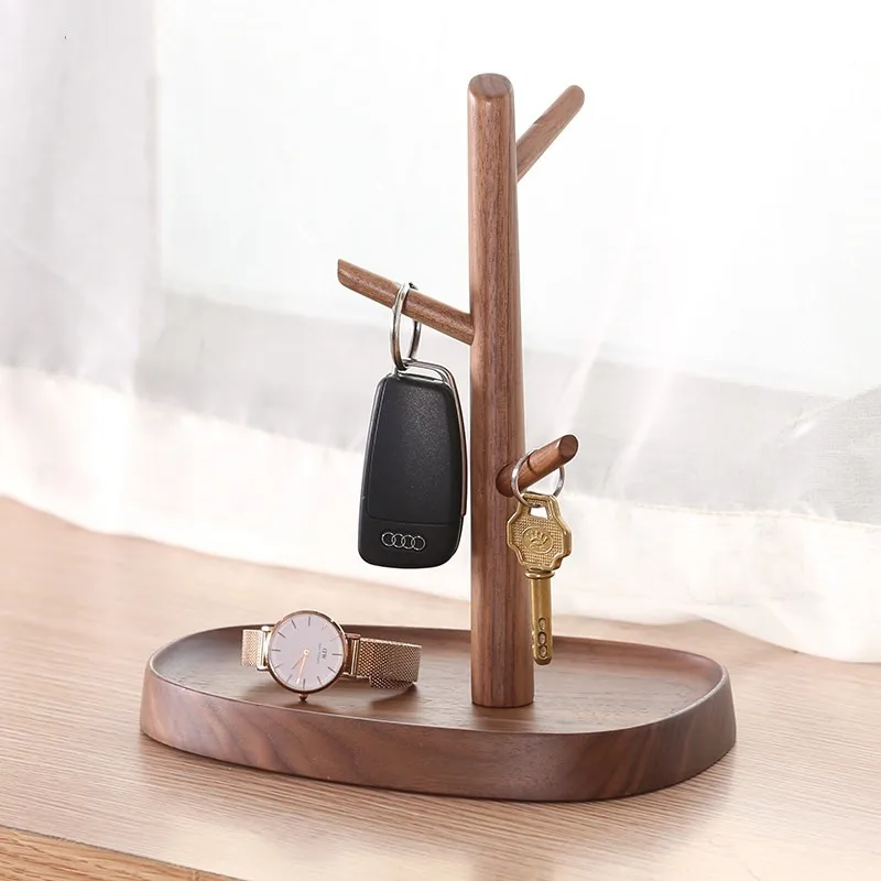 Walnut wooden hanging key storage rack desktop jewelry frame creative decoration doorway living room porch storage shelf
Walnut wooden hanging key storage rack desktop jewelry frame creative decoration doorway living room porch storage shelf
