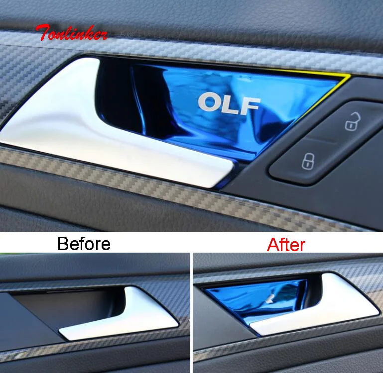 Cover Sticker for VW GOLF 2018 Car Styling 4 PCS Stainless steel Car door Interior handle Bowl Decoration Cover case stickers
Cover Sticker for VW GOLF 2018 Car Styling 4 PCS Stainless steel Car door Interior handle Bowl Decoration Cover case stickers