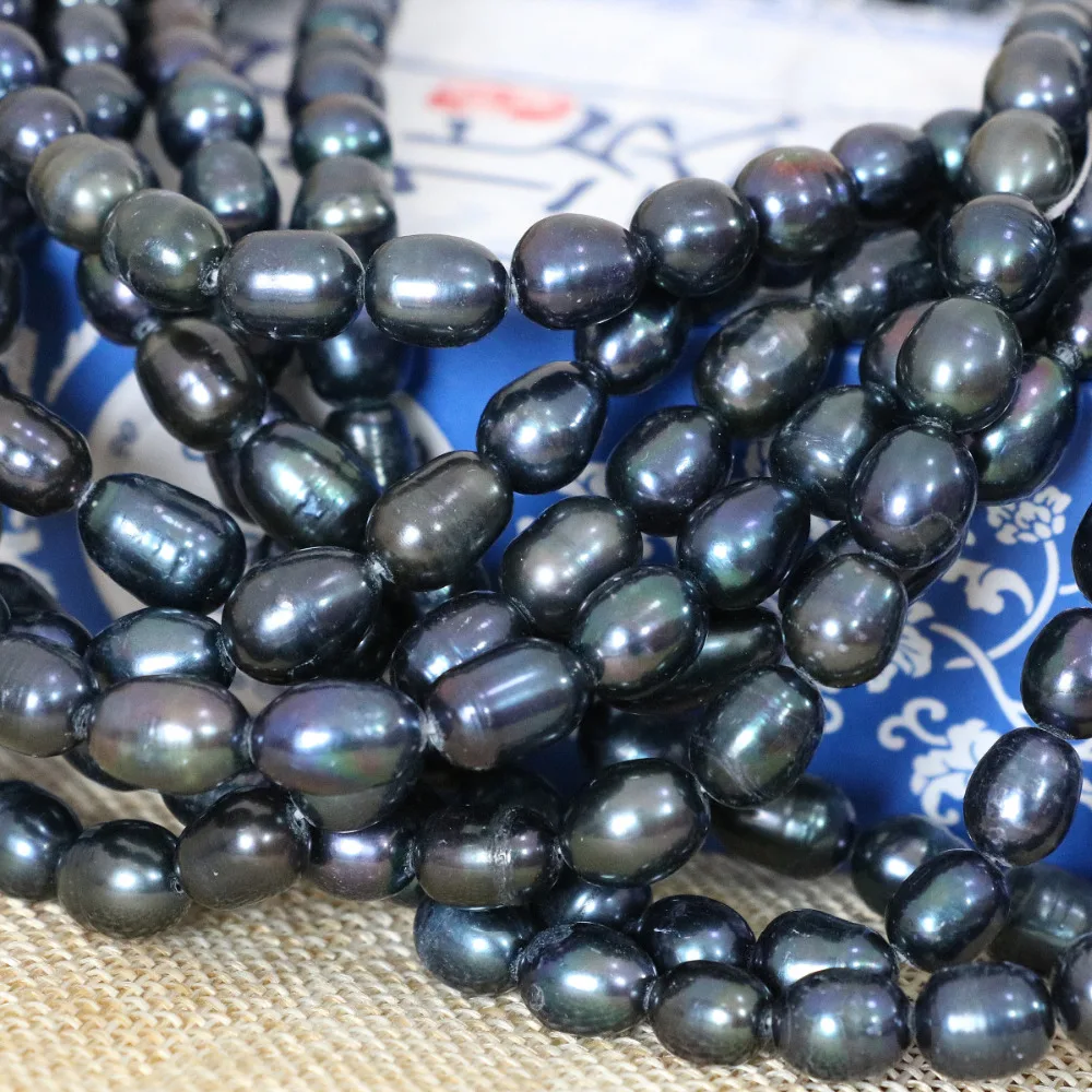 black natural cultured rice barrel pearl 7-8mm loose beads elegant women fit diy necklace bracelet jewelry making 15inch B1371
black natural cultured rice barrel pearl 7-8mm loose beads elegant women fit diy necklace bracelet jewelry making 15inch B1371