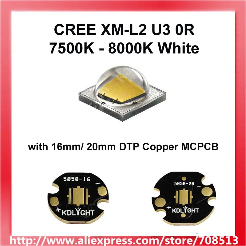 Cree XM-L2 U3 0R 7500K - 8000K белый светодиодный излучатель с неизолисветодиодный Одом или 16 мм/20 мм медная плата-1 шт.
Cree XM-L2 U3 0R 7500K - 8000K белый светодиодный излучатель с неизолисветодиодный Одом или 16 мм/20 мм медная плата-1 шт.
