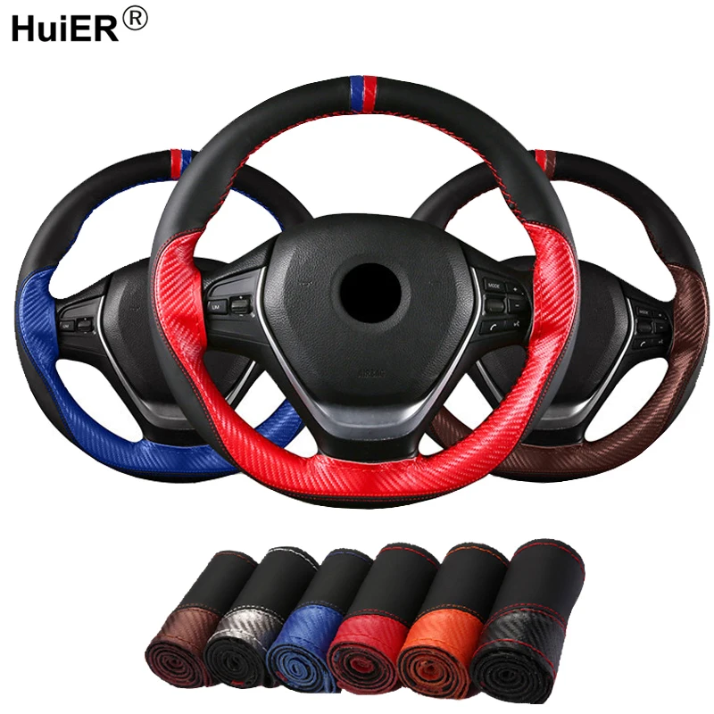 DIY Car Steering Wheel Cover Funda Volante Braid on the Steering-wheel Volant 38cm Artificial Leather Stuurhoes Car Accessories
DIY Car Steering Wheel Cover Funda Volante Braid on the Steering-wheel Volant 38cm Artificial Leather Stuurhoes Car Accessories