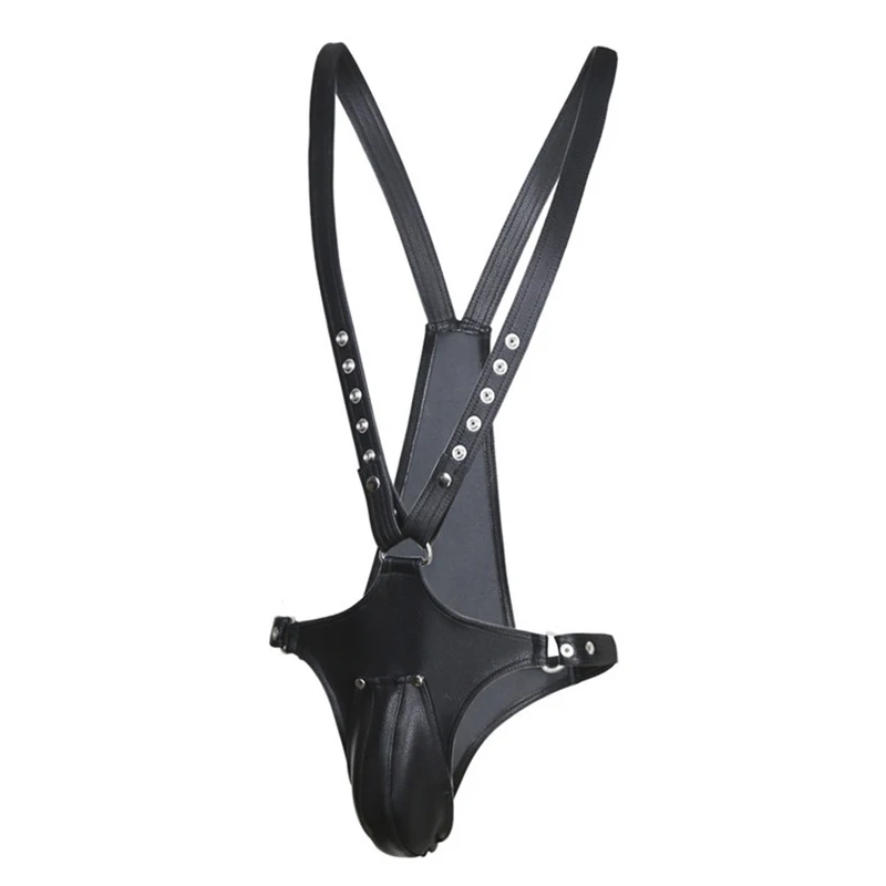 PU Leather Harness Straps Bodysuit Clubwear Thong With Buckled Pouch,Chest Harness Club Shoulder Straps Sexy Toys For Men
PU Leather Harness Straps Bodysuit Clubwear Thong With Buckled Pouch,Chest Harness Club Shoulder Straps Sexy Toys For Men
