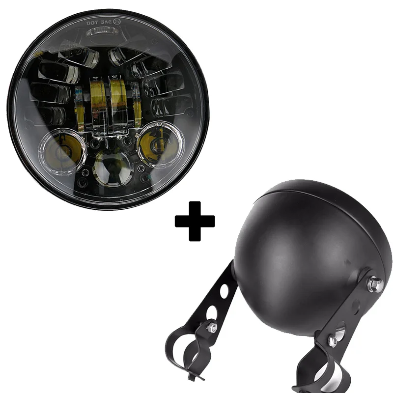 5.75 inch Projector 883 Headlight 5 3/4"Housing Round Bucket High Low Beam Turn signal White DRL Angel Eyes for Yamaha V-Star
5.75 inch Projector 883 Headlight 5 3/4"Housing Round Bucket High Low Beam Turn signal White DRL Angel Eyes for Yamaha V-Star