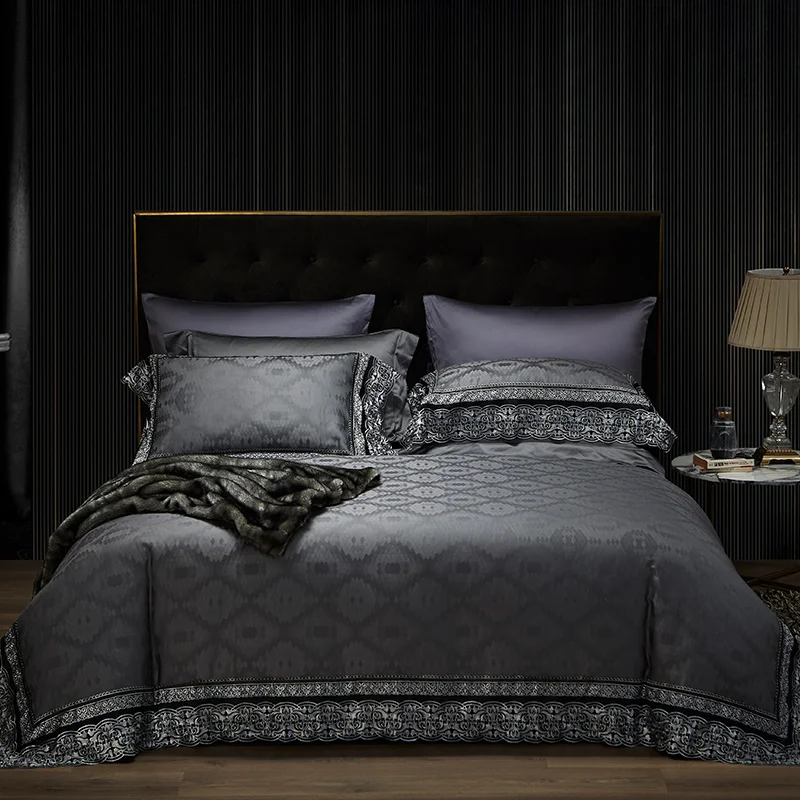 Luxury 600TC Egypt Cotton Delicate Lace Bedding Set Jacquard Duvet Cover Sets Bed Sheet Pillowcases Queen King Size 4pcs
Luxury 600TC Egypt Cotton Delicate Lace Bedding Set Jacquard Duvet Cover Sets Bed Sheet Pillowcases Queen King Size 4pcs