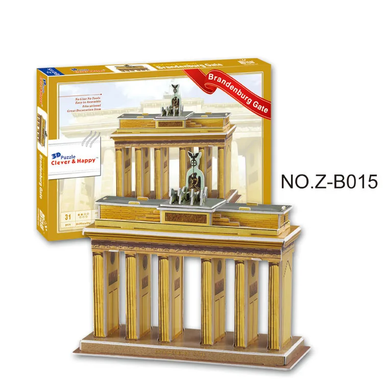 clever&happy land 3d puzzle model Brandenburg Gate intelligence toys adult puzzle diy paper model games for children paper
clever&happy land 3d puzzle model Brandenburg Gate intelligence toys adult puzzle diy paper model games for children paper