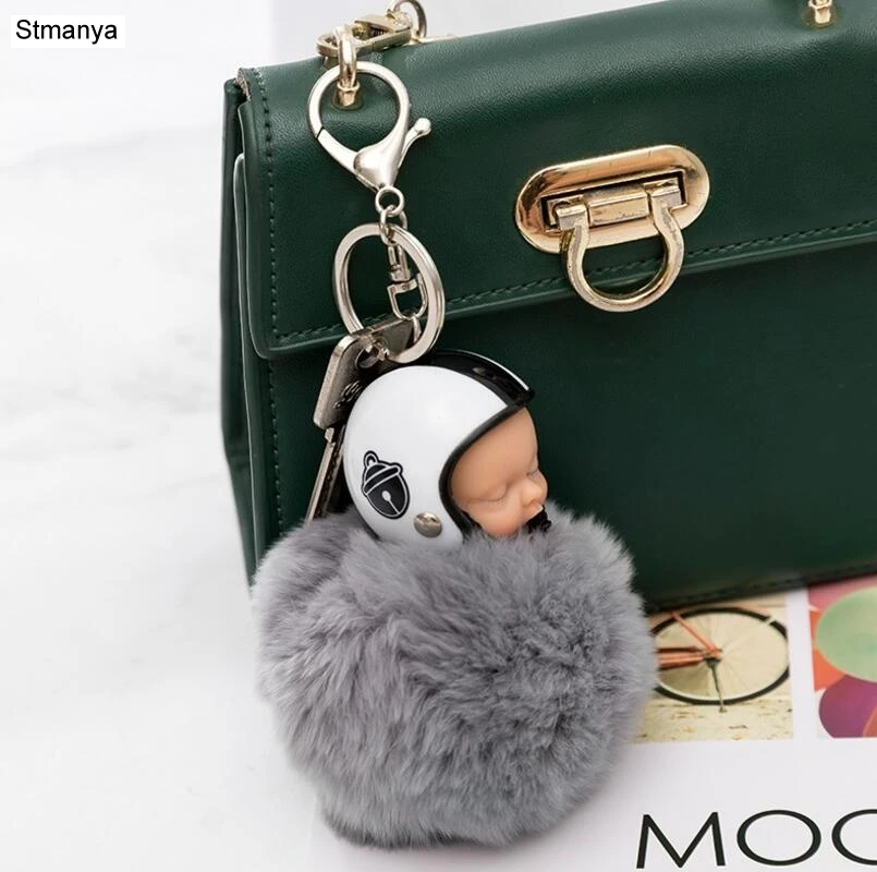 New Sleep baby Key chain Women fashion Bag charm Pom Pom KeyChain Car key Ring Purse Pendant Key Holder Best Gift Jewelry K1762
New Sleep baby Key chain Women fashion Bag charm Pom Pom KeyChain Car key Ring Purse Pendant Key Holder Best Gift Jewelry K1762