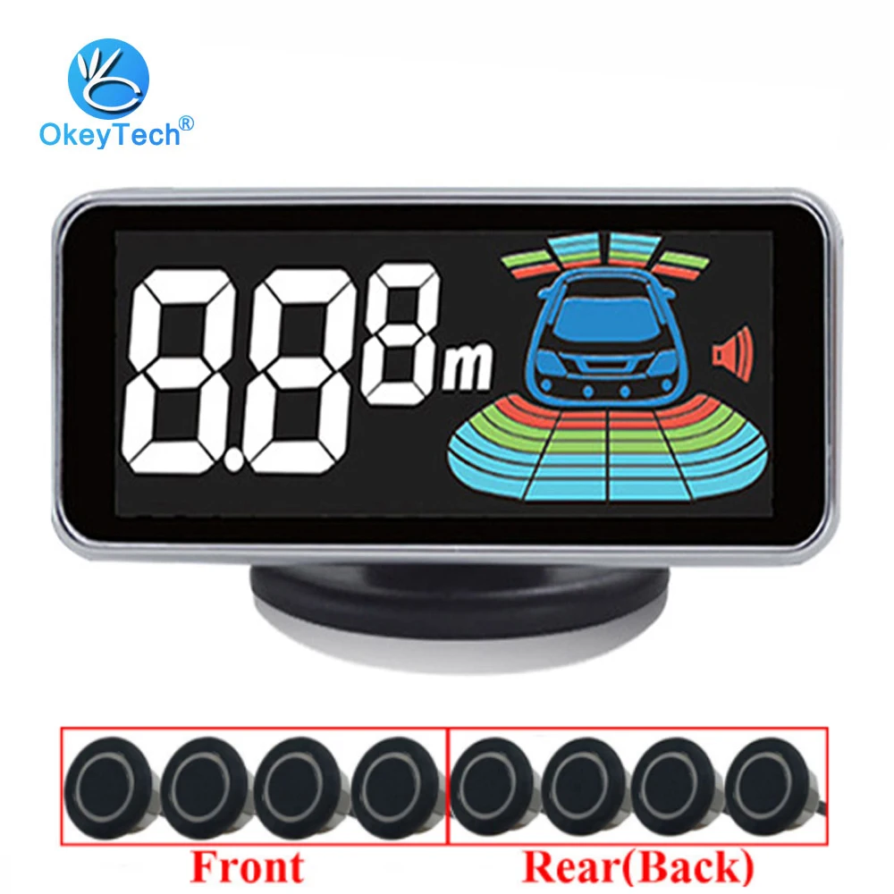 OkeyTech Best 8 Sensors Car Parking Sensor Auto Reversing Radar Parking Car-Detector Parking Assistance Parking Radar Alarm
OkeyTech Best 8 Sensors Car Parking Sensor Auto Reversing Radar Parking Car-Detector Parking Assistance Parking Radar Alarm