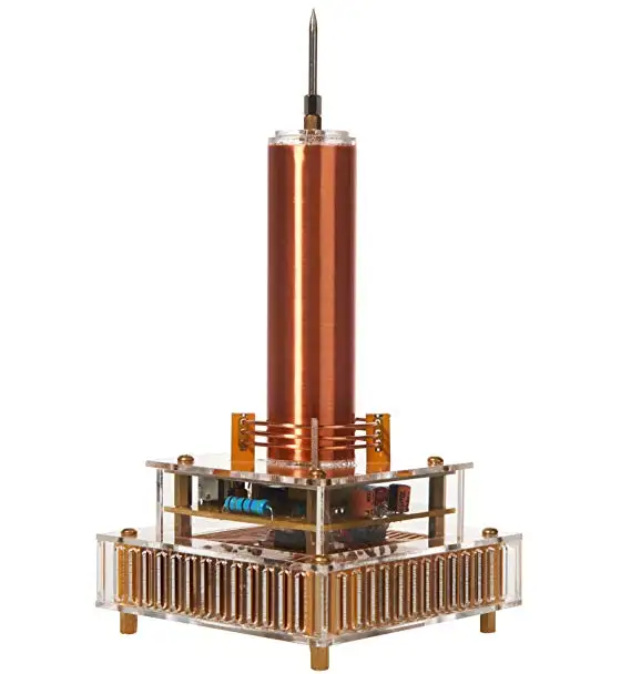 Музыкальная катушка Tesla мини Physicsfun медная научная игрушка и подарок с акриловой