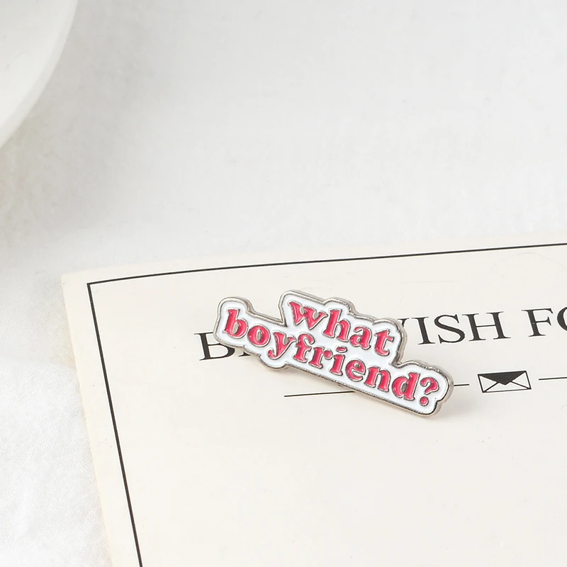 What boyfriends Brooch Enamel Pin Simple Letters Pins Buckle Lapel Pins Badge Fashion Funny Jewelry Brooches For Women Men Gifts
What boyfriends Brooch Enamel Pin Simple Letters Pins Buckle Lapel Pins Badge Fashion Funny Jewelry Brooches For Women Men Gifts