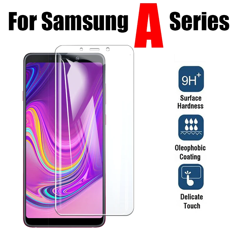 Защитное стекло для Samsung Galaxy A8 Plus A9 A7 2018 защитная пленка экрана sansung Sheet tremp A730F A750