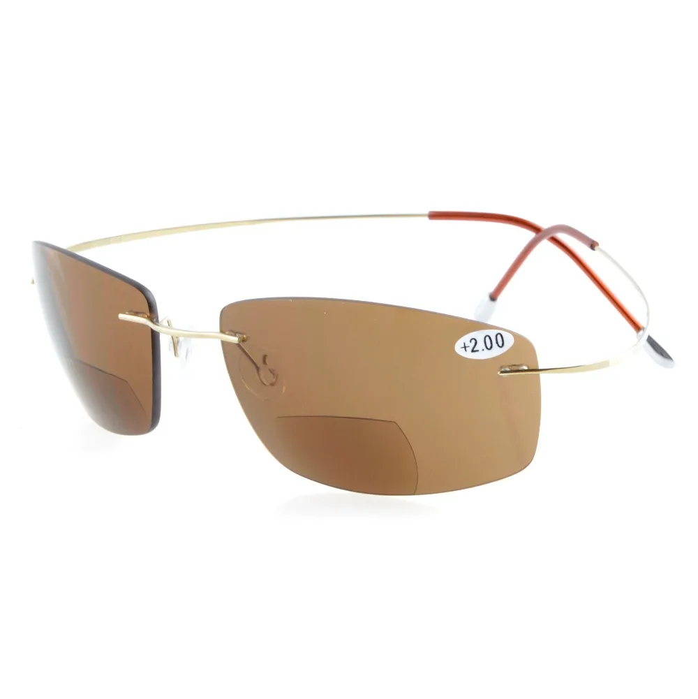 S1504 PC бифокальный Eyekepper Титан без оправы UV400 поликарбонатные линзы солнцезащитные