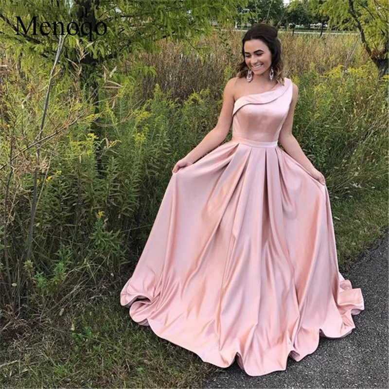 2020 Prom Dresses A-Line One Shoulder Satin Long Evening Dress Simple Prom Gown Cheap vestidos de fiesta
2020 Prom Dresses A-Line One Shoulder Satin Long Evening Dress Simple Prom Gown Cheap vestidos de fiesta