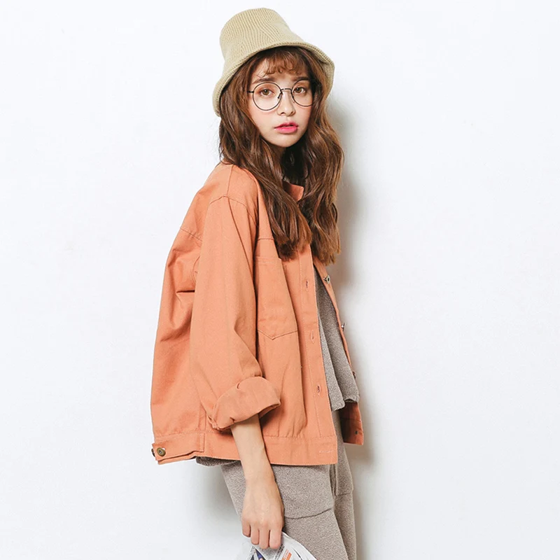 Retro chic tooling jacket women 2019 spring new Korean version of the loose wild casual wind short jacket female le96
Retro chic tooling jacket women 2019 spring new Korean version of the loose wild casual wind short jacket female le96
