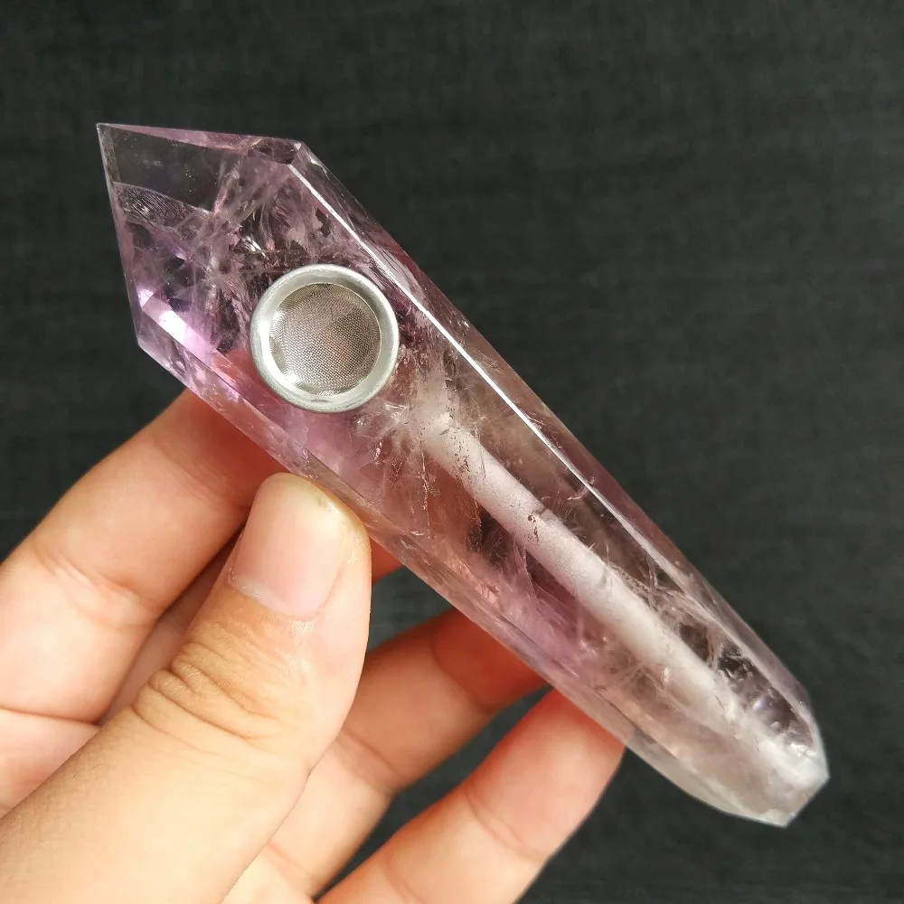 Drop Shipping Natural Transparent Amethyst Crystal Smoking Pipe + strainer quartz stone healing wand Free Shipping X19
Drop Shipping Natural Transparent Amethyst Crystal Smoking Pipe + strainer quartz stone healing wand Free Shipping X19
