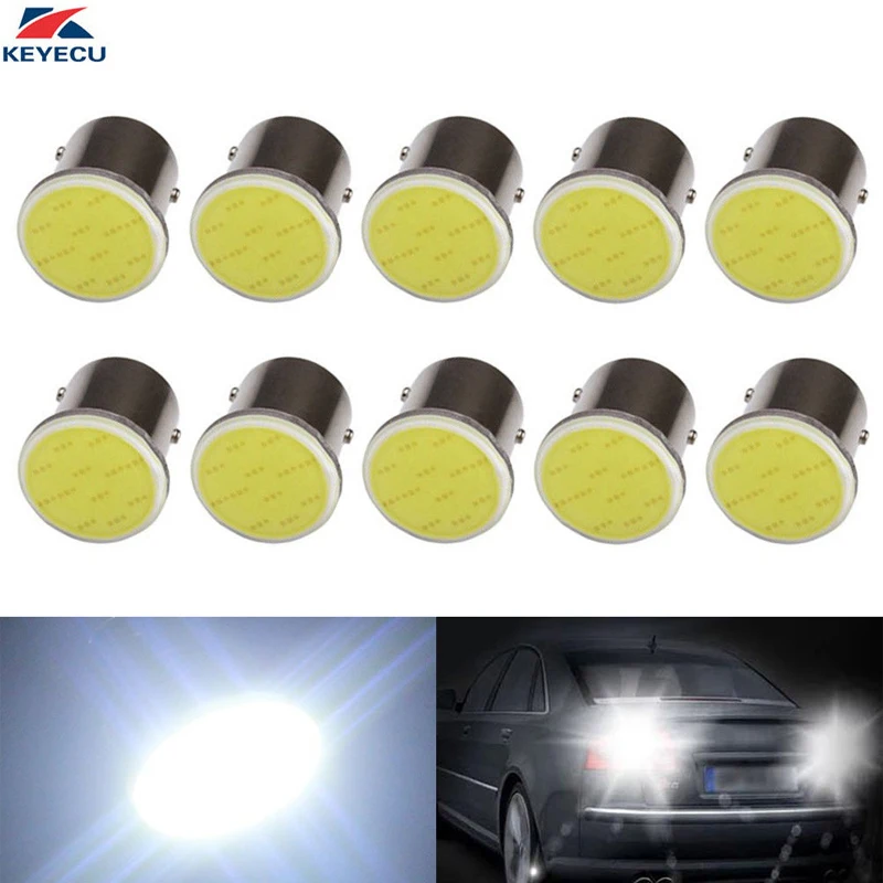 KEYECU 10 Pack White S25 1156 BA15S 1157 BAY15D COB Chips 12SMD LED Car Stop Tail Turn Brake Light Bulb Lamp
KEYECU 10 Pack White S25 1156 BA15S 1157 BAY15D COB Chips 12SMD LED Car Stop Tail Turn Brake Light Bulb Lamp