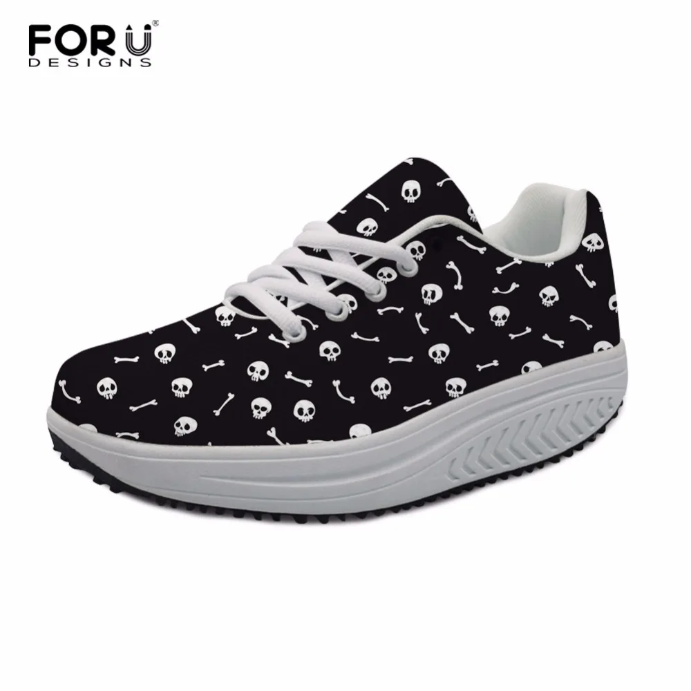 FORUDESIGNS Skull Women's Sneakers Platform Toning Wedge Zapatillas Shoes for Woman Breathable Slimming Fitness Swing Shoes
FORUDESIGNS Skull Women's Sneakers Platform Toning Wedge Zapatillas Shoes for Woman Breathable Slimming Fitness Swing Shoes