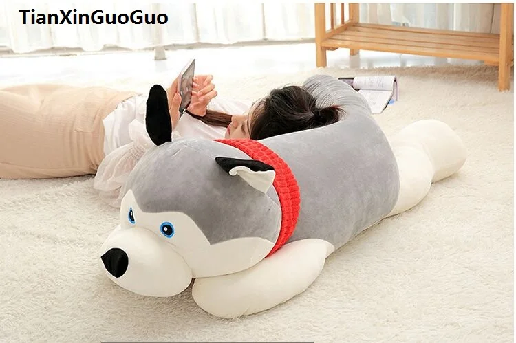 fillings toy large 120cm gray husky plush toy down cotton lying husky soft doll sleeping pillow birthday gift s0595
fillings toy large 120cm gray husky plush toy down cotton lying husky soft doll sleeping pillow birthday gift s0595