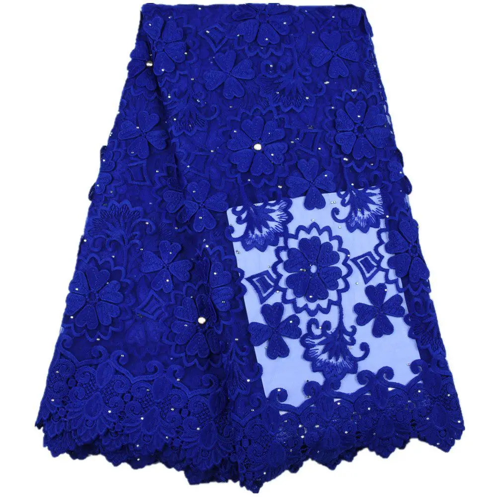 Royal Blue African Lace Fabric 2019 High Quality Lace Stones French Milk Silk 3D Applique Lace Fabric Nigerian Lace Fabric S1642
Royal Blue African Lace Fabric 2019 High Quality Lace Stones French Milk Silk 3D Applique Lace Fabric Nigerian Lace Fabric S1642